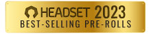 Headset Best-Selling Pre-Rolls 2023 award plaque